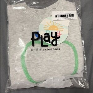 Little Sleepies Gray Apple Crewneck